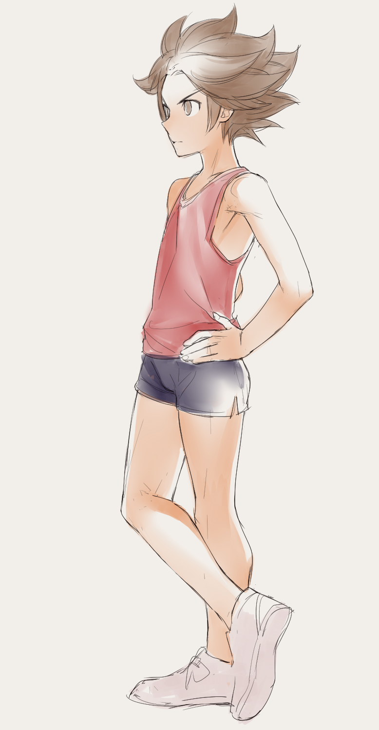 10s, 1boy, brown_eyes, brown_hair, highres, hs2, inazuma_eleven_(series), inazuma_eleven_go