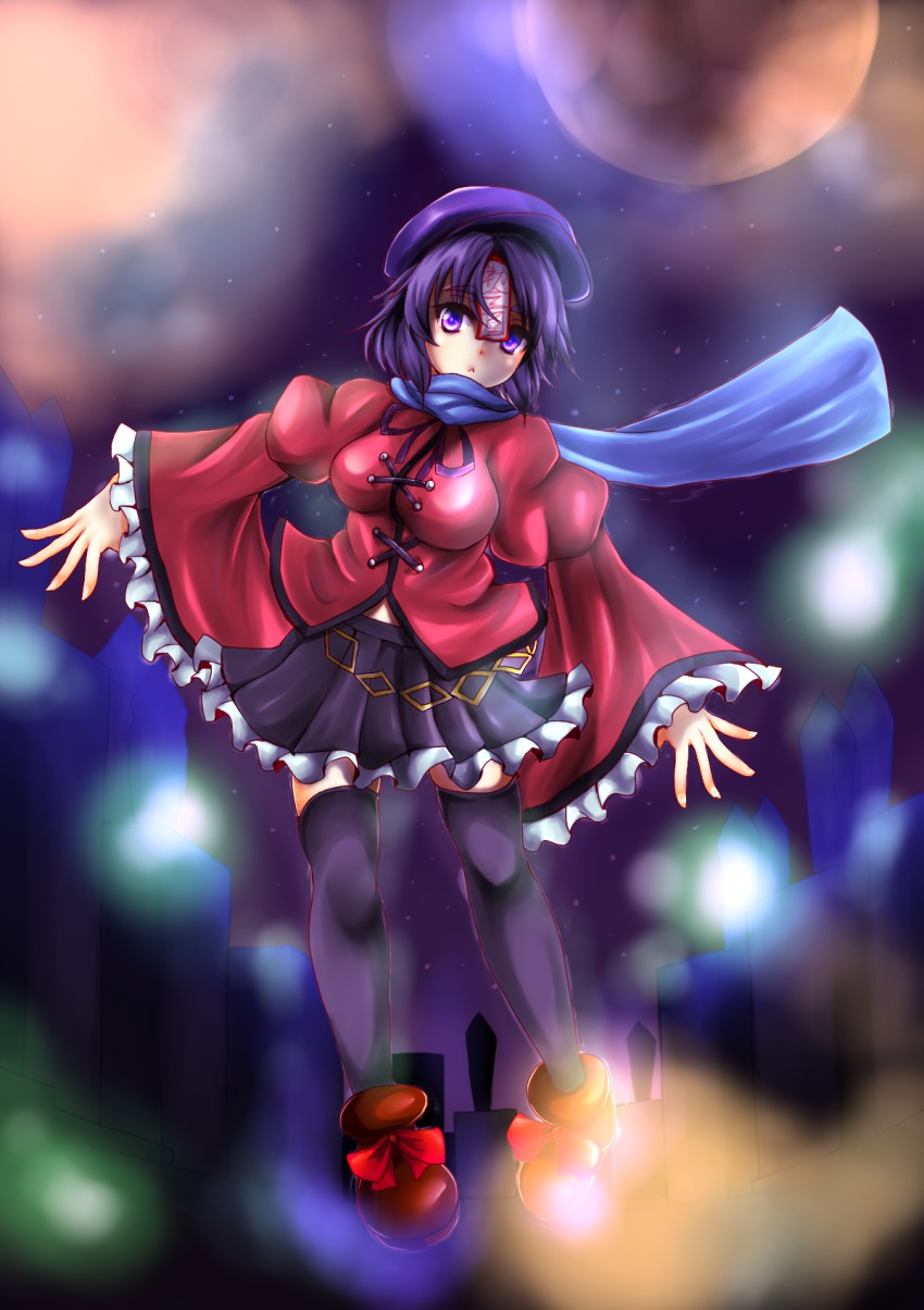 1girl, bad_id, bad_pixiv_id, black_legwear, female_focus, frills, fujimori-tonnkatu, fujimori_tonkatsu