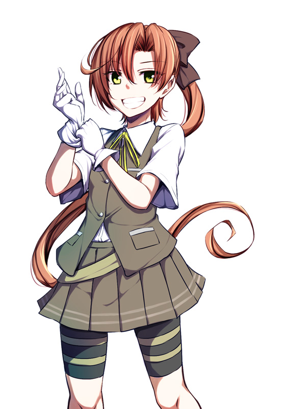 1girl, adjusting_clothes, adjusting_gloves, akigumo_(kancolle), ataru_(cha2batake), bike_shorts, bike_shorts_under_skirt, blush