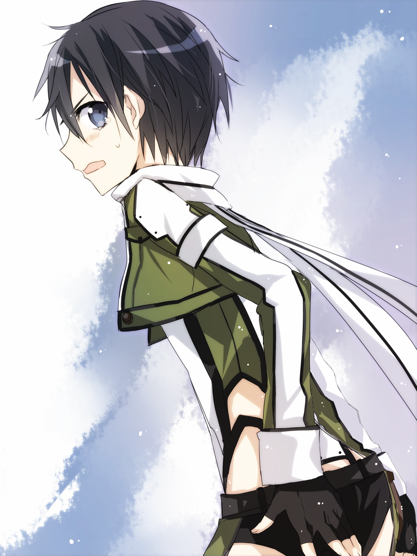 10s, 1boy, black_eyes, black_hair, blush, cloud, cosplay, crossdressing