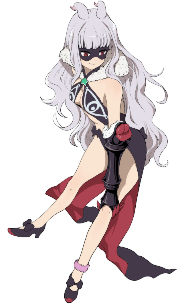 1girl, antenna_hair, breasts, chiaki_rakutarou, cleavage, cosplay, female_focus, gauntlets, hoshimiya_kate, hoshimiya_kate_(cosplay), idolmaster, idolmaster_(classic), long_hair, look-alike, mask, red_eyes, ribbon, sekai_seifuku:_bouryaku_no_zvezda, shijou_takane, silver_hair, solo, star_(symbol), venera-sama, venera-sama_(cosplay)