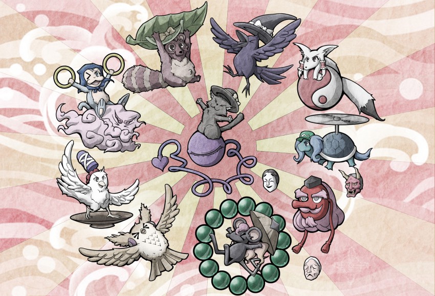 >_<, :3, ajirogasa, animalization, bird, black_cat, cat, chicken