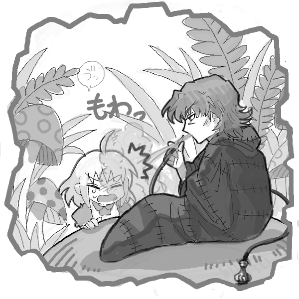 1boy, 1girl, ahoge, alice's_adventures_in_wonderland, alternate_costume, artoria_pendragon_(fate), bad_id, bad_pixiv_id