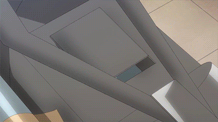 10s, 2boys, 3girls, animated, animated_gif, anime_screenshot, brown_hair, burnt
