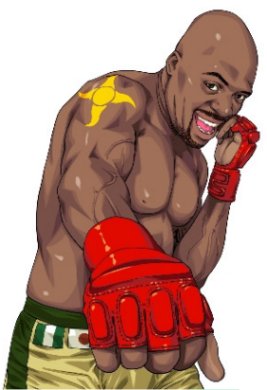1boy, atlus, bald, beard, bobby_strong, bonnou_no_kaihou, boxing, dark-skinned_male