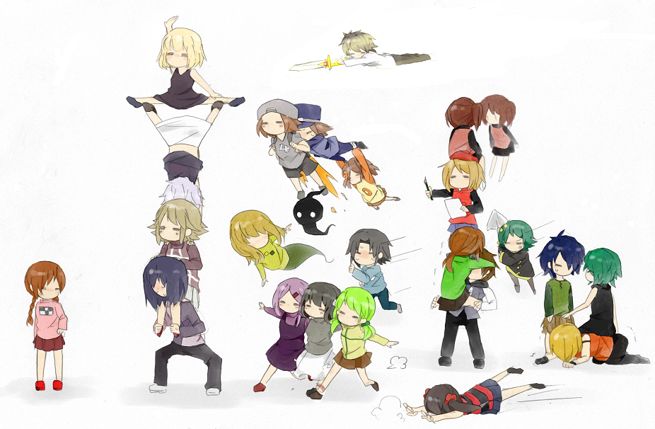 .flow, 6+boys, 6+girls, =_=, acrobatics, alex_(inspiration), amnesia_(yume_nikki), annotated