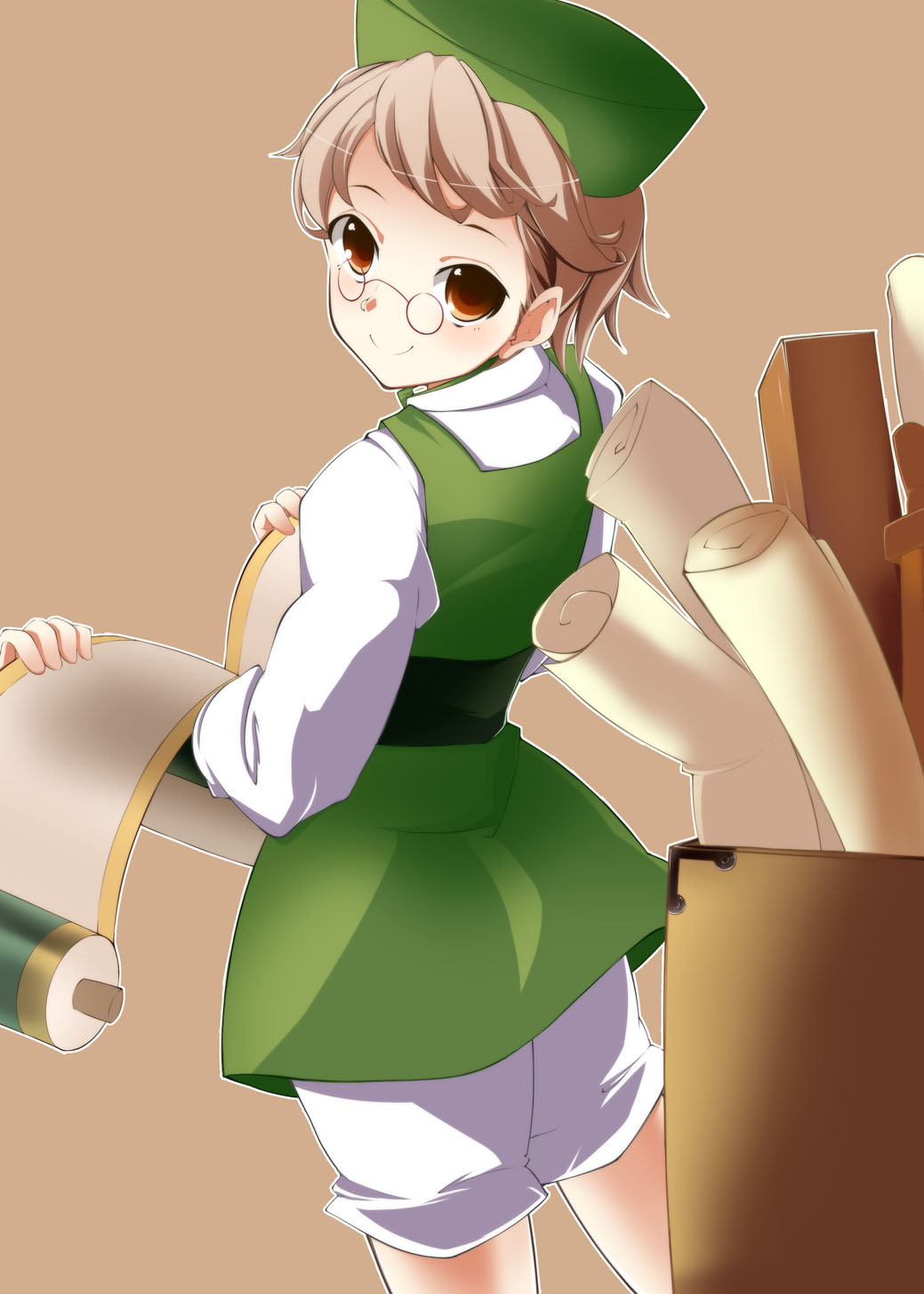 brown_hair, eiyuu_senki, glasses, highres, inou_tadataka_(eiyuu_senki), moai_(artist), short_hair