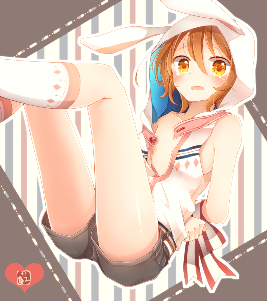 1boy, akane_(goma), animal_hood, bdsm, blush, bondage, bound, bound_arms