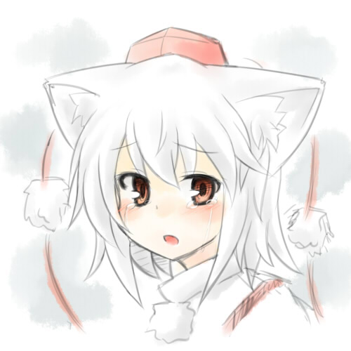 1girl, animal_ear_fluff, animal_ears, bad_id, bad_pixiv_id, blush, hair_between_eyes, hat