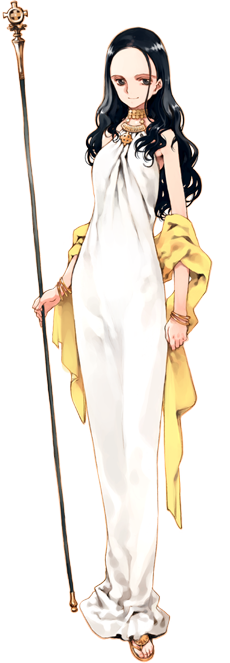 1girl, bare_shoulders, black_eyes, black_hair, bracelet, celtic_cross, cross, dress, female_focus, full_body, greek_cross, jewelry, littlewitch, long_hair, necklace, official_art, olga_klose, ooyari_ashito, sandals, shawl, shoujo_mahou_gaku_littlewitch_romanesque, smile, solo, staff, standing, toes, transparent_background