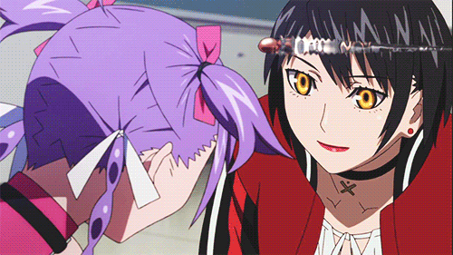 10s, 2girls, animated, animated_gif, black_hair, blue_eyes, blush, bow, braid, bullet, bullet_time, kissing_cheek, gotou_keiji, hair_bow, kiss, lowres, multiple_girls, non-web_source, purple_hair, quad_tails, short_hair, sudou_cecil, sweat, tento_moyo, tentou_moyo, time_stop, twin_braids, umetsu_yasuomi, wizard_barristers:_benmashi_cecil, yellow_eyes, yuri