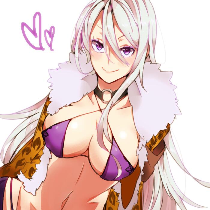 1girl, 7th_dragon, 7th_dragon_(series), 7th_dragon_2020, bikini, bikini_top_only, breasts, coat