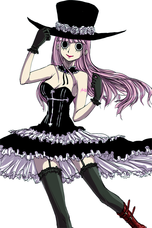 1girl, alternate_costume, bat_(symbol), boots, breasts, gloves, gothic_lolita, hat