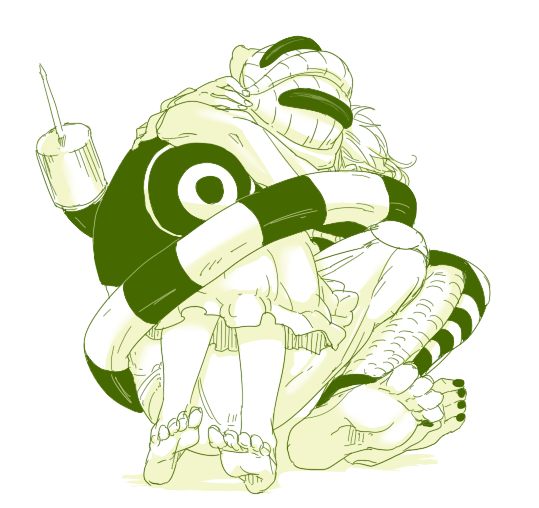 1boy, 1girl, barefoot, couple, dress, hetero, hug, hunter_x_hunter, kago1205, kiss, komugi, komugi_(hunter_x_hunter), long_hair, meryem, monochrome, tail