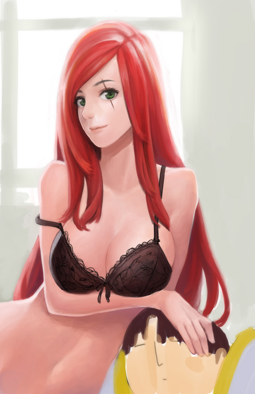1boy, 1girl, bare_shoulders, black_bra, bling_(wnsdud34), bra, breasts, cleavage