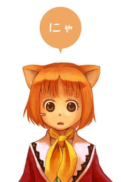 1girl, animal_ears, avalon_code, bad_id, bad_pixiv_id, cat_ears, expressionless, fang
