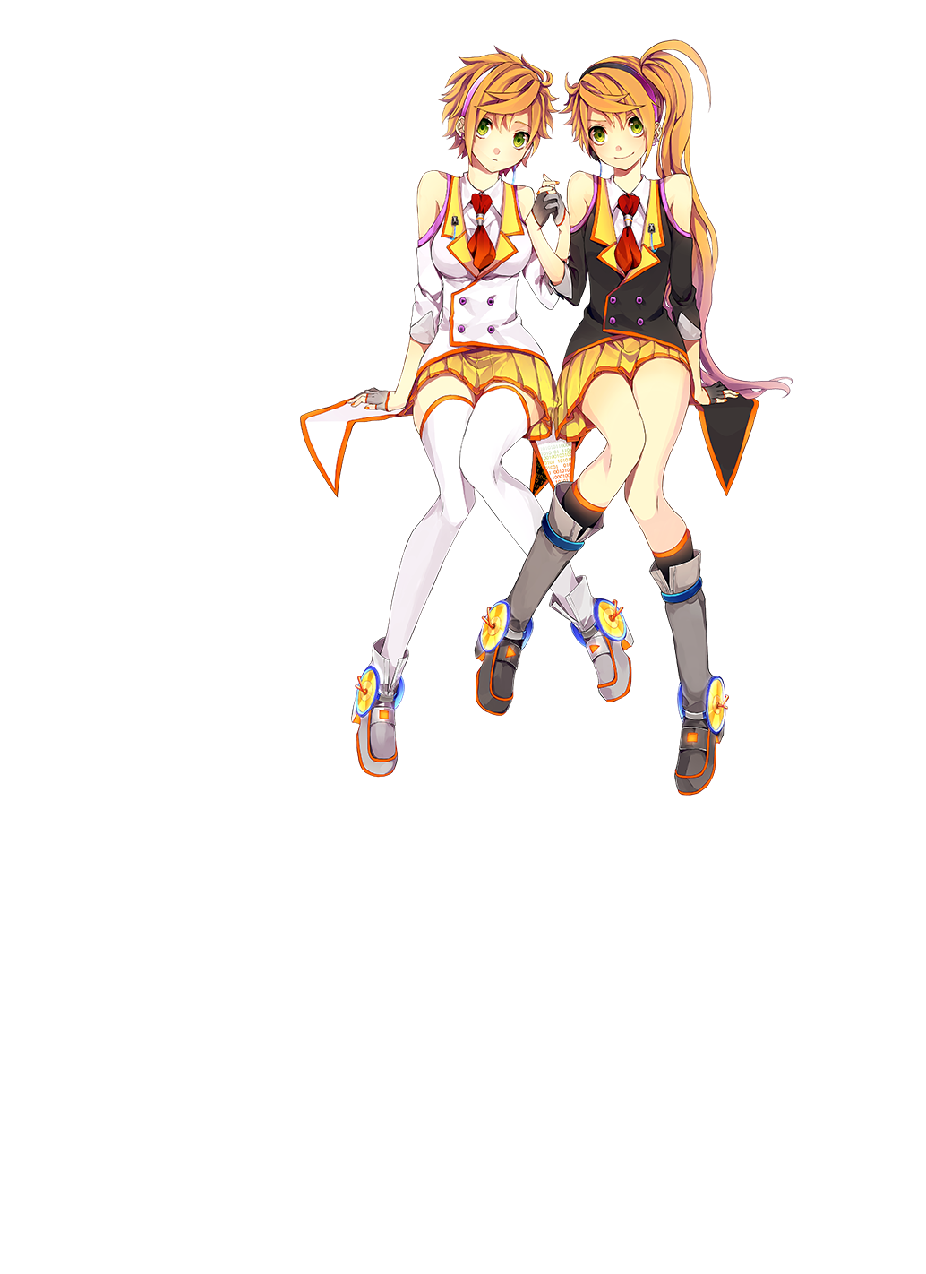 2girls, anon_(vocaloid), female_focus, highres, kanon_(vocaloid), looking_at_viewer, multiple_girls, official_art