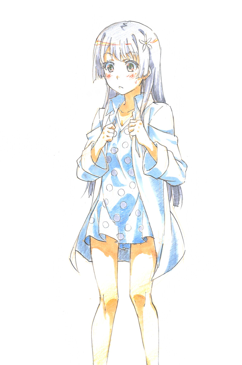 1girl, bad_id, bad_pixiv_id, black_hair, cosplay, delf, dress, dress_shirt