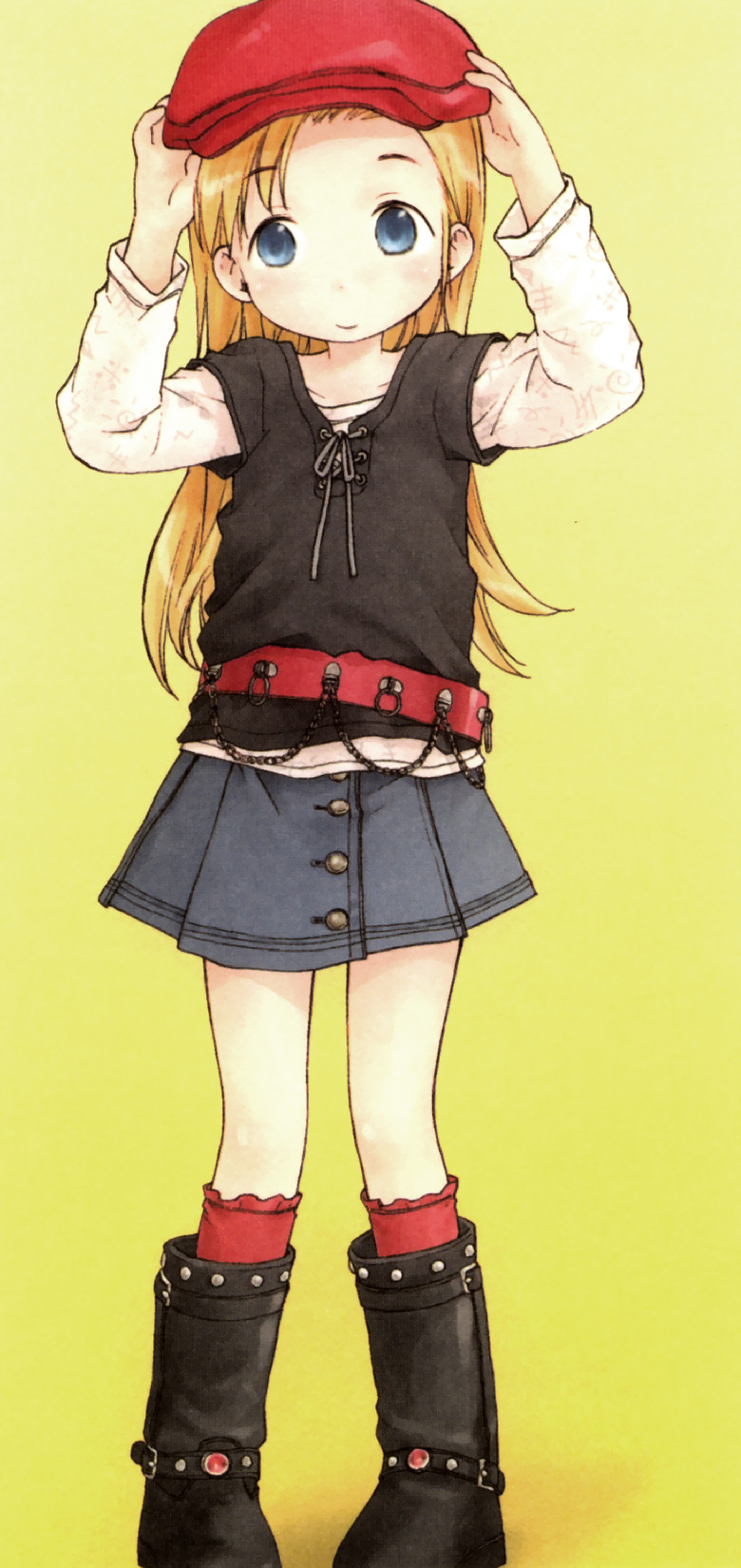 1girl, ana_coppola, barasui, child, fashion, female_focus, highres, ichigo_mashimaro, layered_sleeves, loli_fashion, long_sleeves, short_over_long_sleeves, short_sleeves, solo