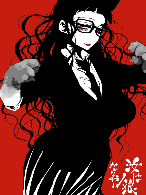 1girl, animal_ears, animal_hands, breasts, buchou_(houkago_play), cat_ears, female_focus, glasses