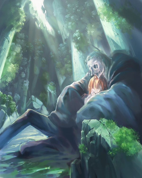 2boys, cloak, fate/zero, fate_(series), gilles_de_rais_(caster)_(fate), gilles_de_rais_(fate), grey_hair, multiple_boys