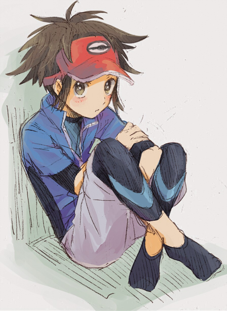 10s, 1boy, brown_eyes, brown_hair, male_focus, nate_(pokemon), niimura_(csnel), nintendo
