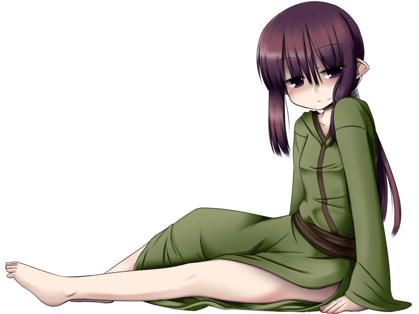 1girl, barefoot, female_focus, full_body, highres, long_hair, looking_at_viewer, masu_shu