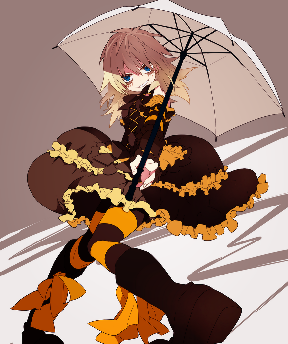 00s, 1girl, 4_(nakajima4423), baccano!, bags_under_eyes, blonde_hair, blue_eyes, dress