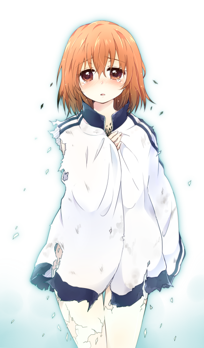 1girl, bad_id, bad_twitter_id, blush, brown_eyes, brown_hair, female_focus, jacket