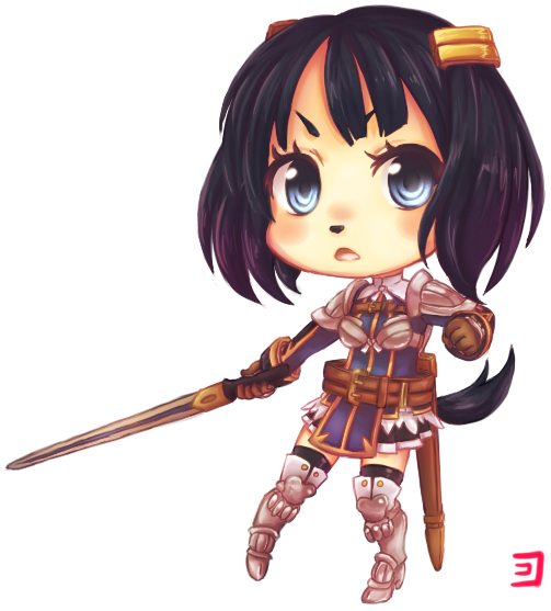 1girl, animal_nose, armor, bad_id, bad_pixiv_id, belt, black_hair, blue_eyes
