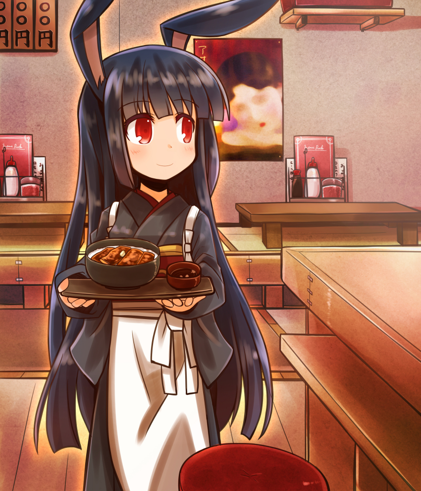 1girl, absurdres, animal_ears, black_hair, blush, closed_mouth, dot_nose, female_focus