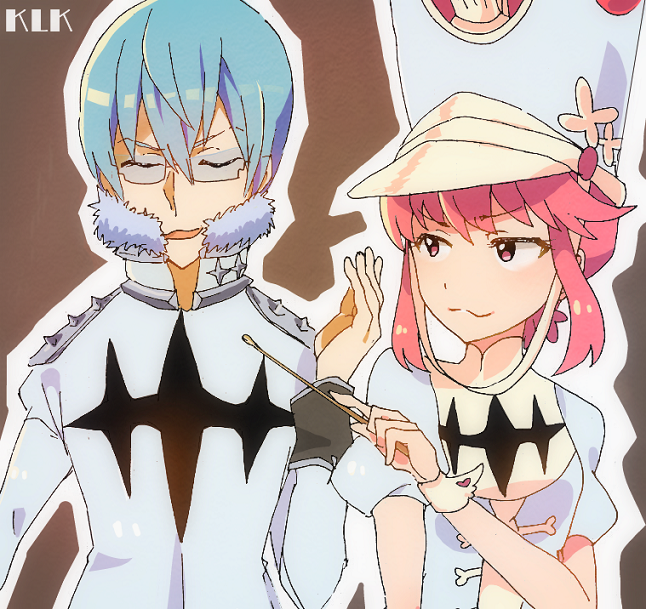 10s, bad_id, bad_pixiv_id, blue_eyes, glasses, hat, inumuta_houka, jakuzure_nonon