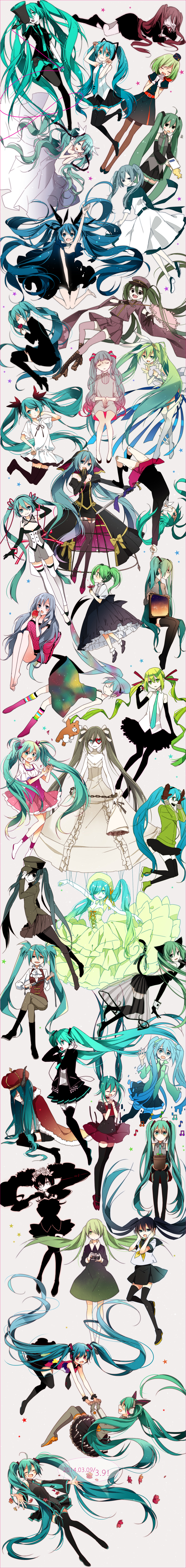 1/6_-out_of_the_gravity-_(vocaloid), 10s, 1925_(vocaloid), 2014, 3331_(vocaloid), 39, 6+girls, absurdres