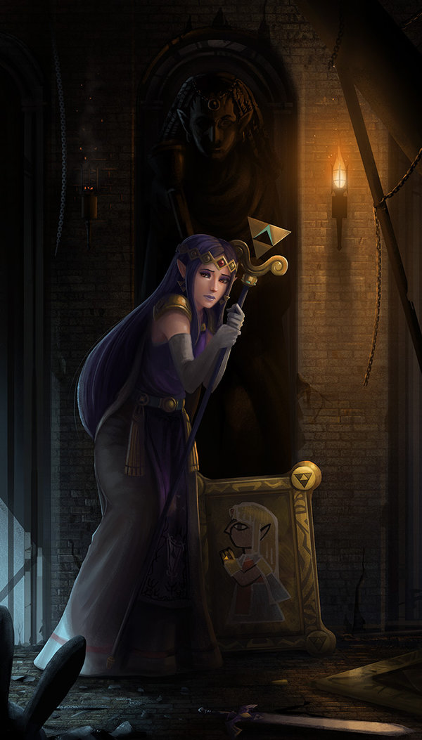 1girl, elbow_gloves, female_focus, gloves, jewelry, long_hair, nintendo, painting_(object)