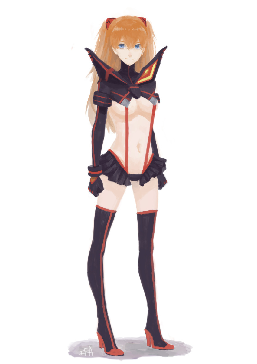 1girl, absurdres, blue_eyes, boots, breasts, company_connection, cosplay, creator_connection