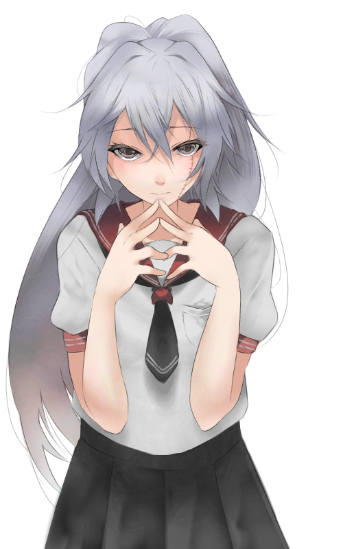 10s, 1girl, akuma_no_riddle, bad_id, bad_pixiv_id, banba_mahiru, brown_eyes, female_focus