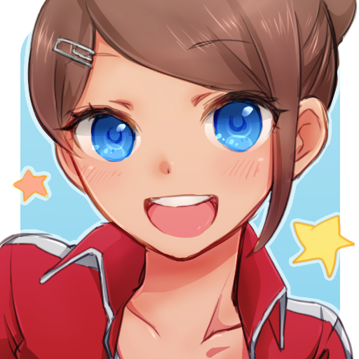 10s, 1girl, :d, asahina_aoi, bad_id, bad_pixiv_id, blue_eyes, brown_hair