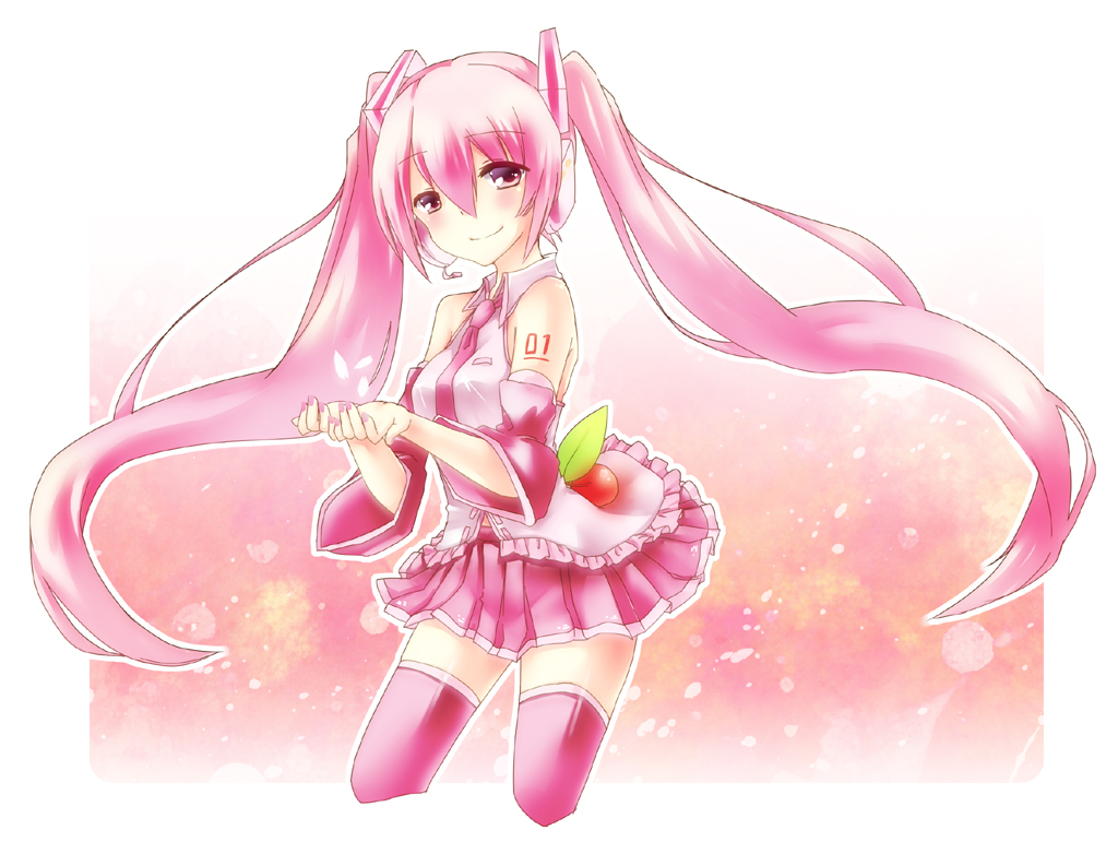 1girl, detached_sleeves, female_focus, hatsune_miku, headset, long_hair, mikoko_(mg2), necktie