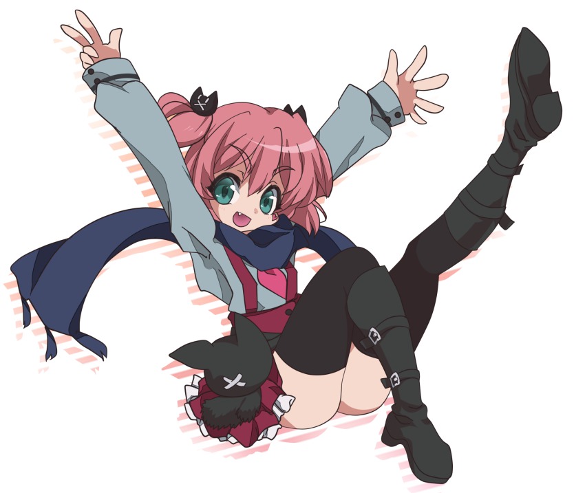 10s, 1girl, chuunibyou_demo_koi_ga_shitai!, green_eyes, guchurimu_genrishugi, hair_rings, highres, pink_hair