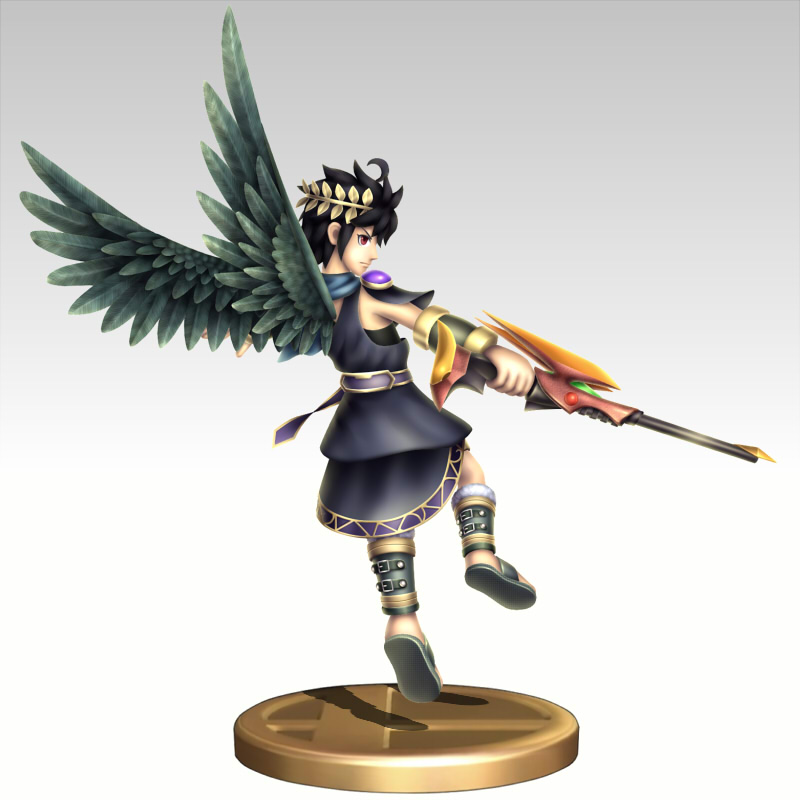 1boy, ahoge, angel, angel_wings, black_hair, dark_persona, dark_pit, dark_pit_staff_(kid_icarus)