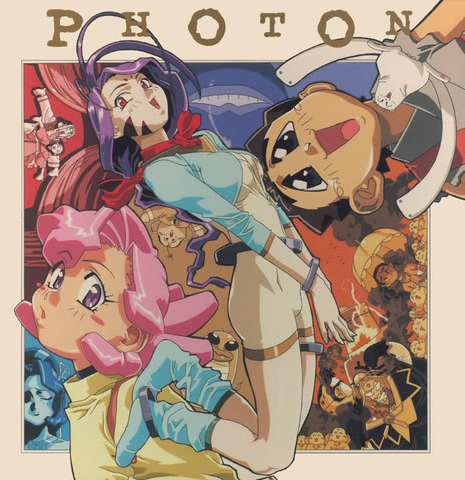 1990s_(style), 2girls, animal, aun_freya, breasts, brown_hair, dark_skin, dark-skinned_female