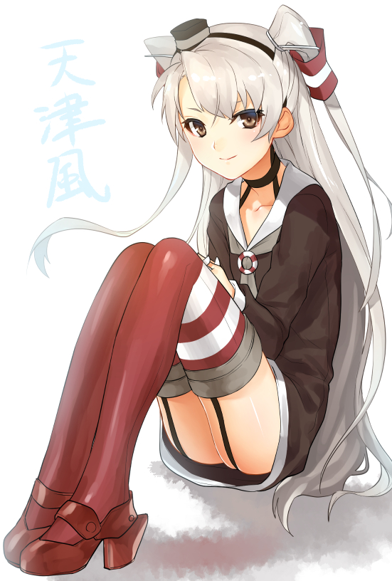 10s, 1girl, amatsukaze_(kancolle), ass, bad_id, bad_pixiv_id, blush, brown_eyes