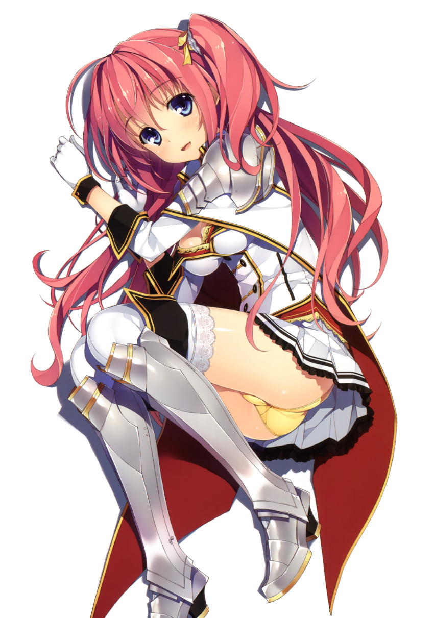 1girl, absurdres, ahoge, armor, armored_boots, armored_dress, blue_eyes, boots