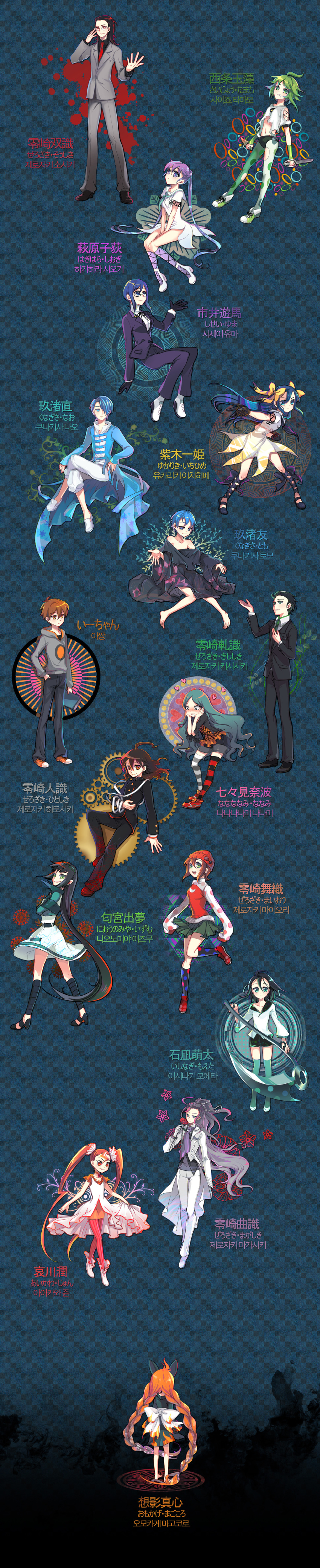 6+boys, 6+girls, absurdres, adjusting_eyewear, ahoge, aikawa_jun, animal_ears, aqua_eyes