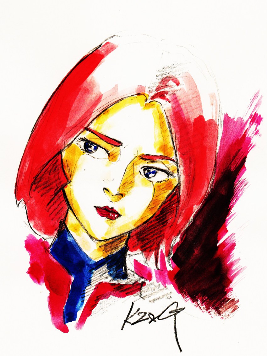 blue_eyes, densetsu_kyojin_ideon, highres, pink_hair, sheryl_formosa, yamato4289