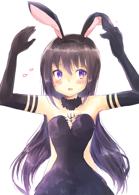 10s, 1girl, akemi_homura, akuma_homura, animal_ears, averting_eyes, bad_id, bad_pixiv_id