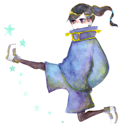 1boy, 1girl, bishounen, black_hair, earrings, female_focus, jay_(tales), jewelry