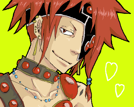 1boy, beads, choker, collarbone, ear_piercing, earrings, eyepatch, jewelry