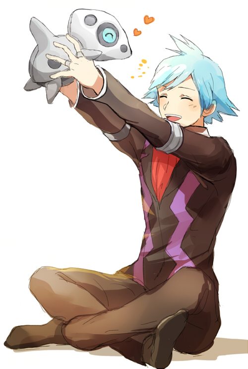 00s, aron, blue_hair, gen_3_pokemon, heart, nintendo, nishikawa_(fe), pokemon