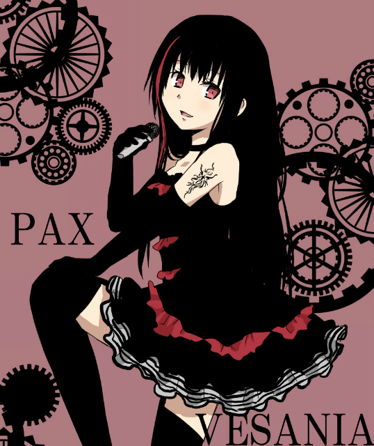 1girl, black_dress, dress, female_focus, gothic_lolita, j-rock, lolita_fashion, long_hair